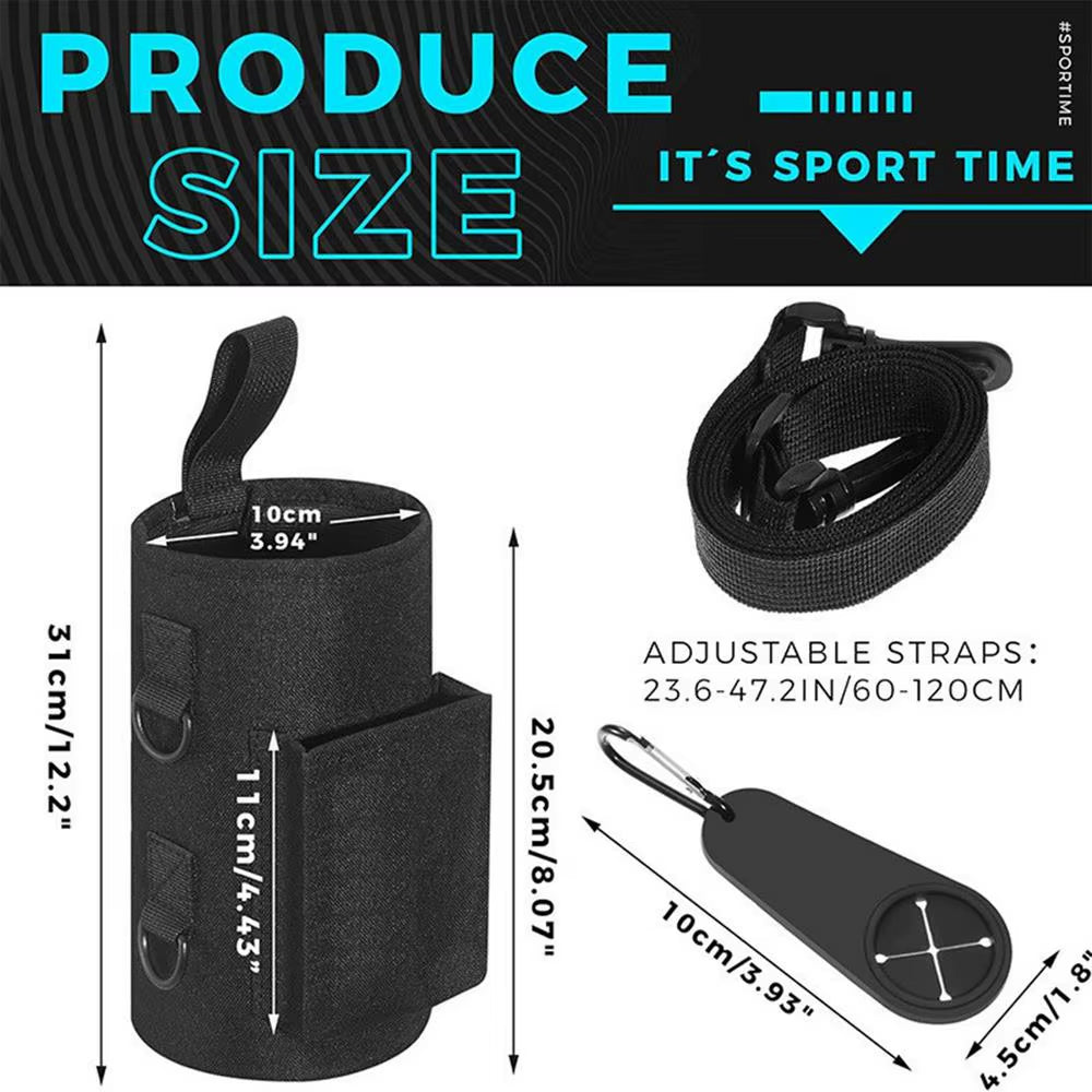 Magnetic Gym Water Bottle Bag Non Slip Magnetic Gym Sling Bag Portable Magnetic Water Bottle Carrier Holder for Gym Accessories